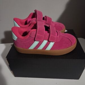 Adidas Kids Pink and Mint Sneakers